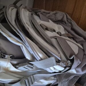 Adidas Cream and Gray Backpack